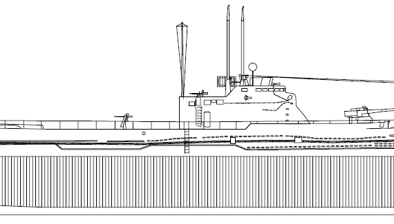 Корабль IJN I-8 [Submarine] (1943) - чертежи, габариты, рисунки